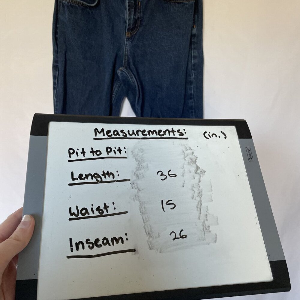 Zara medium wash denim jeans straight leg women's size 6 pockets double buttons - Picture 4 of 7